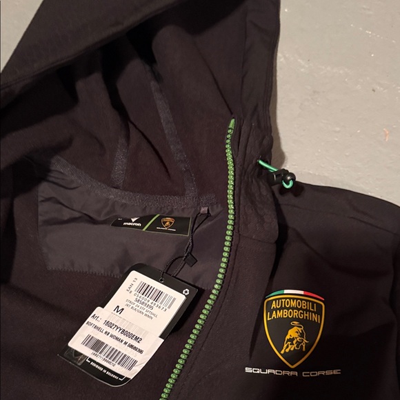 MACARON Lamborghini Motorsport Black Hooded soft shell medium NWT - Picture 5 of 10